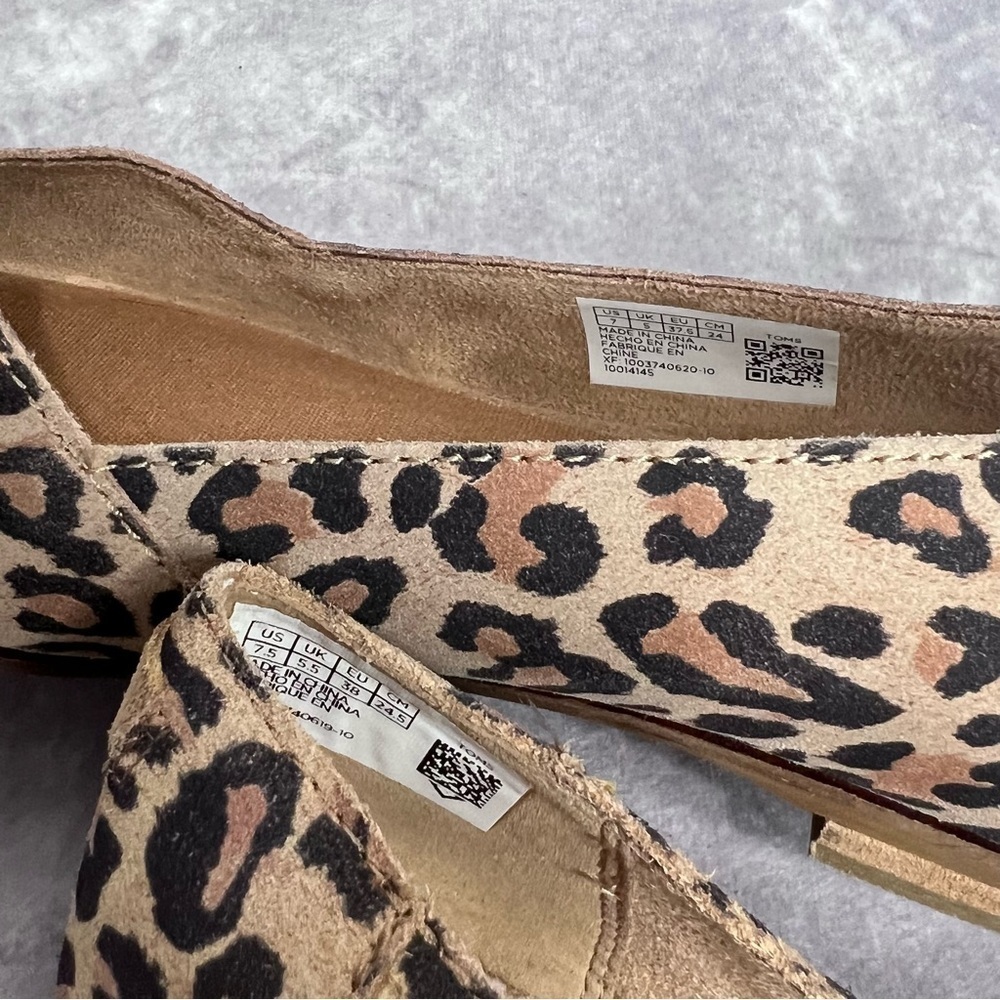 Toms Julie Leopard Print Pointed Toe Flats MISMATCHED SIZES. - Picture 8 of 10